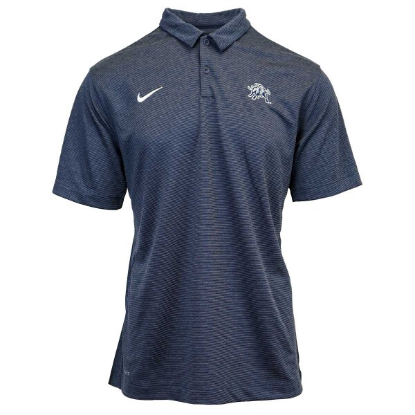 Men's Nike Aggie Bull Heather Dri-Fit Polo Navy